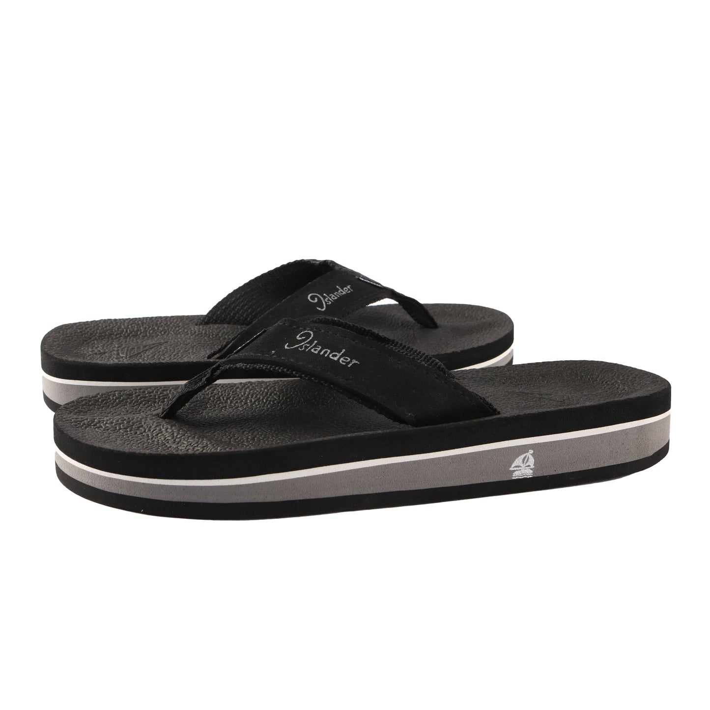 BLACK Islander Classic Flip Flops for Men and Women